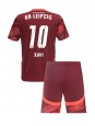 RB Leipzig Xavi Simons #10 Venkovní dres pro děti 2024-25 Krátký Rukáv (+ trenýrky)